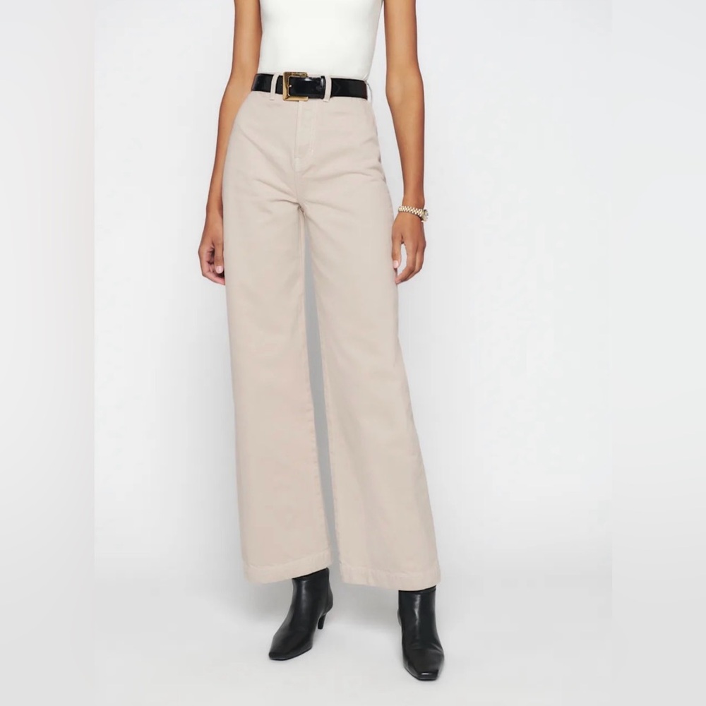 Reformation Logan Ultra High Rise Wide Leg Jeans Cement - Size 28